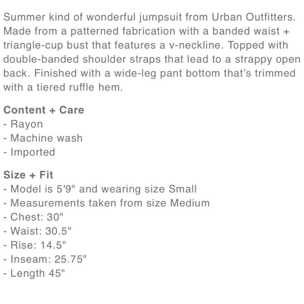Urban Outfitters Strappy Back Floral Wide Leg Jumpsuit - Picture 14 of 14